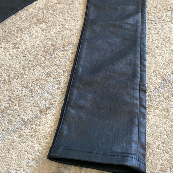 Ag Adriano Goldschmied The Farrah Skinny Ankle High Rise Leatherette Black: 25R - Picture 4 of 12